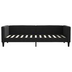 vidaXL Lit de jour avec gigogne sans matelas noir 90x200 cm