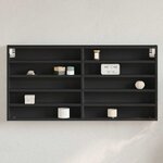vidaXL Armoire à vitrine noir 100x8 5x50 cm bois d'ingénierie