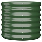 vidaXL Jardinière de jardin Acier galvanisé 40x40x36 cm Vert