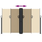 vidaXL Auvent latéral rétractable beige 160x1200 cm