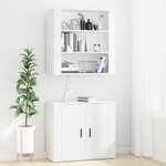 vidaXL Buffet haut Blanc Bois d'ingénierie