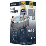 Best Way Ensemble de Piscine Gris 305 x 200 x 84 cm Acier