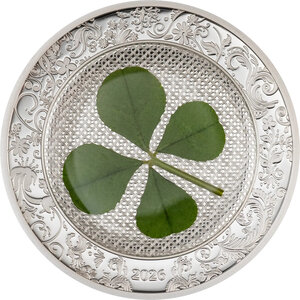 Monnaie OUNCE OF LUCK Four Leaf Clover 1 Oz Argent 5$ Cook Islands 2026
