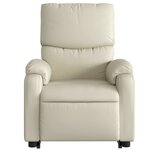vidaXL Fauteuil inclinable de massage Crème Similicuir
