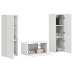 vidaXL Ensemble meuble TV 5 Pièces Blanc Bois d'ingénierie