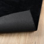 vidaXL Tapis OVIEDO à poils courts noir 120x120 cm