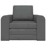 vidaXL Canapé-Lit Gris foncé 98 x 71 x 83 cm tissu