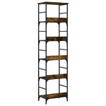 vidaXL Bibliothèque chêne fumé 50x33x188 5 cm bois d'ingénierie