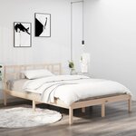 vidaXL Cadre de lit Bois massif 120x200 cm