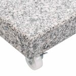 vidaXL Socle de parasol Granite 30 kg Carré Gris