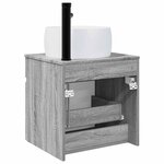 vidaXL Meuble de lavabo mural Sonoma gris 49 x 44 5 x 66 cm