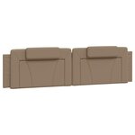 vidaXL Lit avec matelas cappuccino 200x200 cm similicuir