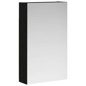 vidaXL Armoire Miroir de Salle de Bain Chêne noir 30 x 10 5 x 50 cm