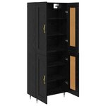vidaXL Haut Armoire Chêne noir 69 5 x 34 x 180 cm Bois d'ingénierie