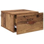 vidaXL Cabinet de chevet mural Bois Ancien 35 x 35 x 20 cm