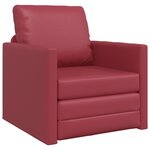 vidaXL Sofa-lit 2 en 1 Bourgogne 74x77x81 cm Faux cuir