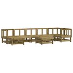 vidaXL Salon de jardin 8 Pièces bois de pin imprégné
