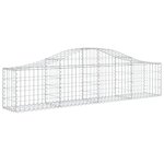 vidaXL Paniers à gabions arqués 18 Pièces 200x30x40/60 cm Fer galvanisé