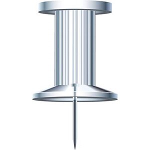 Boîte de 25 épingles Push Pins hauteur 7mm - 10mm de diamètre - Cristal EXACOMPTA