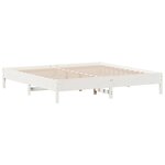 vidaXL Cadre de lit sans matelas blanc 200x200 cm bois massif de pin