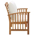 vidaXL Banc de jardin avec coussins 119 cm Bois solide d'acacia