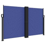 vidaXL Auvent latéral rétractable bleu 140x1200 cm