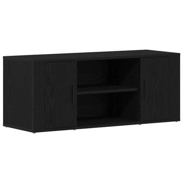 Meuble TV vidaXL Noir Chêne 100x35x40 cm Bois d'ingénierie