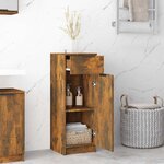 vidaXL Armoire de bain Chêne fumé 32x34x90 cm Bois d'ingénierie