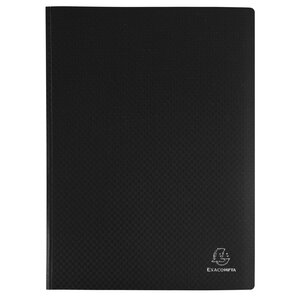 Protège-documents En Polypropylène 5/10e Opak Pochettes Cristal 60 Vues - A4 - Noir - X 12 - Exacompta