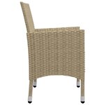vidaXL Ensemble à manger de jardin 5 Pièces Beige