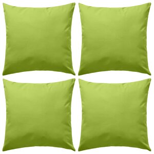 vidaXL Oreiller d'extérieur lot de 4 45 x 45 cm Vert pomme