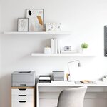 vidaXL Étagères murales flottantes 2 Pièces blanc 120x23 5x3 8 cm MDF