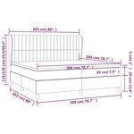 vidaXL Sommier à lattes de lit avec matelas Crème 200x200 cm Tissu