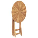 vidaXL Table pliable de jardin Ø 60 cm Bois de teck solide