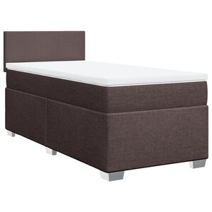 vidaXL Sommier à lattes de lit avec matelas Marron foncé 80x200 cm