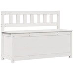 vidaXL Banc Blanc 110x41x76 5 cm Bois de pin massif