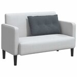 vidaXL Coussin de Dos Gris foncé 80 x 50 cm Tissu en velours côtelé