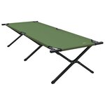 vidaXL Lit de camping pliant Amy jaune Tissu Oxford
