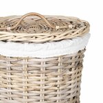 vidaXL Panier à linge avec couvercle GENDT 2 pc Gris naturel