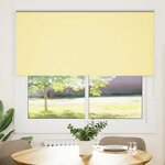 vidaXL Store enrouleur occultant jaune largeur du tissu 141 6 cm