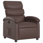 vidaXL Fauteuil inclinable Marron Similicuir