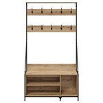 vidaXL Porte-vêtements avec étagère Chêne artisanal 100 x 41 x 184 cm