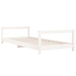 vidaXL Cadre de lit pour enfants blanc 90x190 cm bois de pin massif