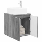 vidaXL Vanité de lavabo mural Sonoma gris 53 x 35 x 63 cm