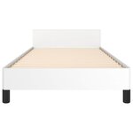 vidaXL Cadre de lit avec tête de lit sans matelas blanc 90x200 cm