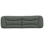 vidaXL Coussin de tête de lit gris foncé 180 cm tissu