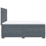 vidaXL Sommier à lattes de lit et matelas Gris foncé 140x200cm Velours