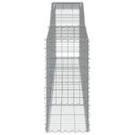 vidaXL Paniers à gabions arqués 2 Pièces 400x50x100/120 cm Fer galvanisé