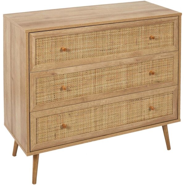 Commode en bois 3 tiroirs bali