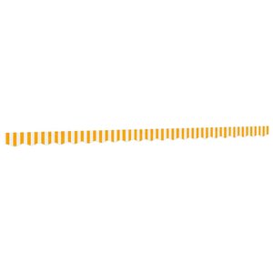 vidaXL Tissu de remplacement de cantonnière d’auvent jaune blanc 5 m